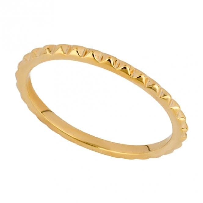 Gold Plated Textured Ring R3842