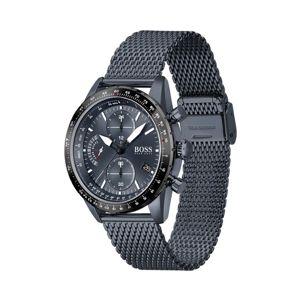 Hugo Boss Mens 1513887 Chronograph Blue Pilot Edition Watch