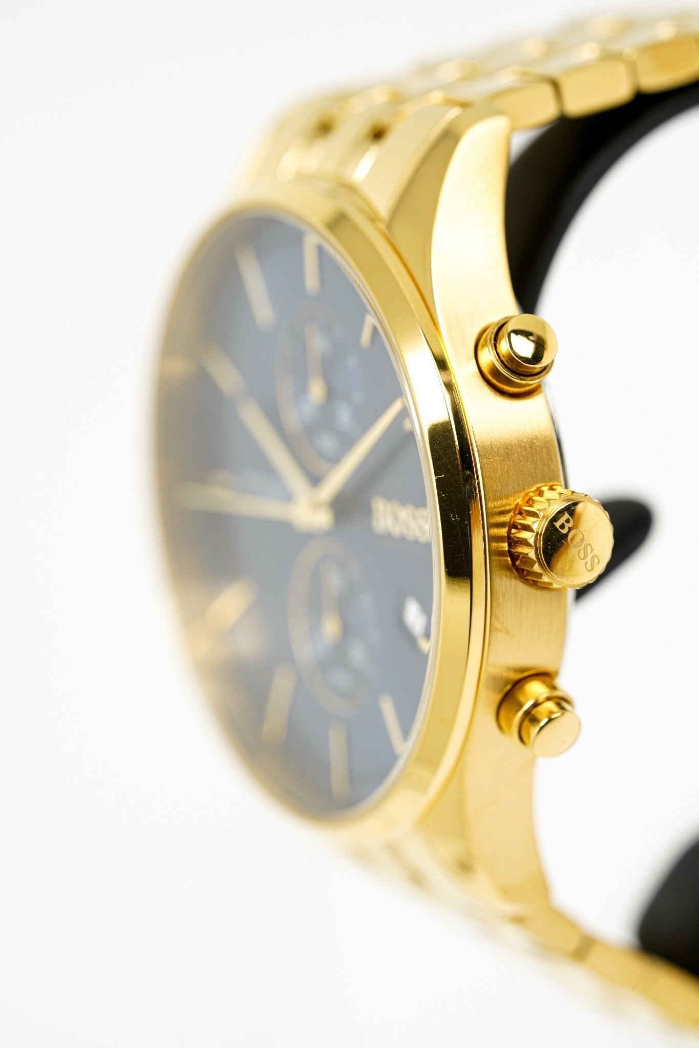 Hugo Boss Men S Watch Associate Yellow Gold Blue Hb1513841