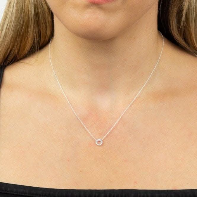 Initial O Plain Silver Initial Necklace N4442