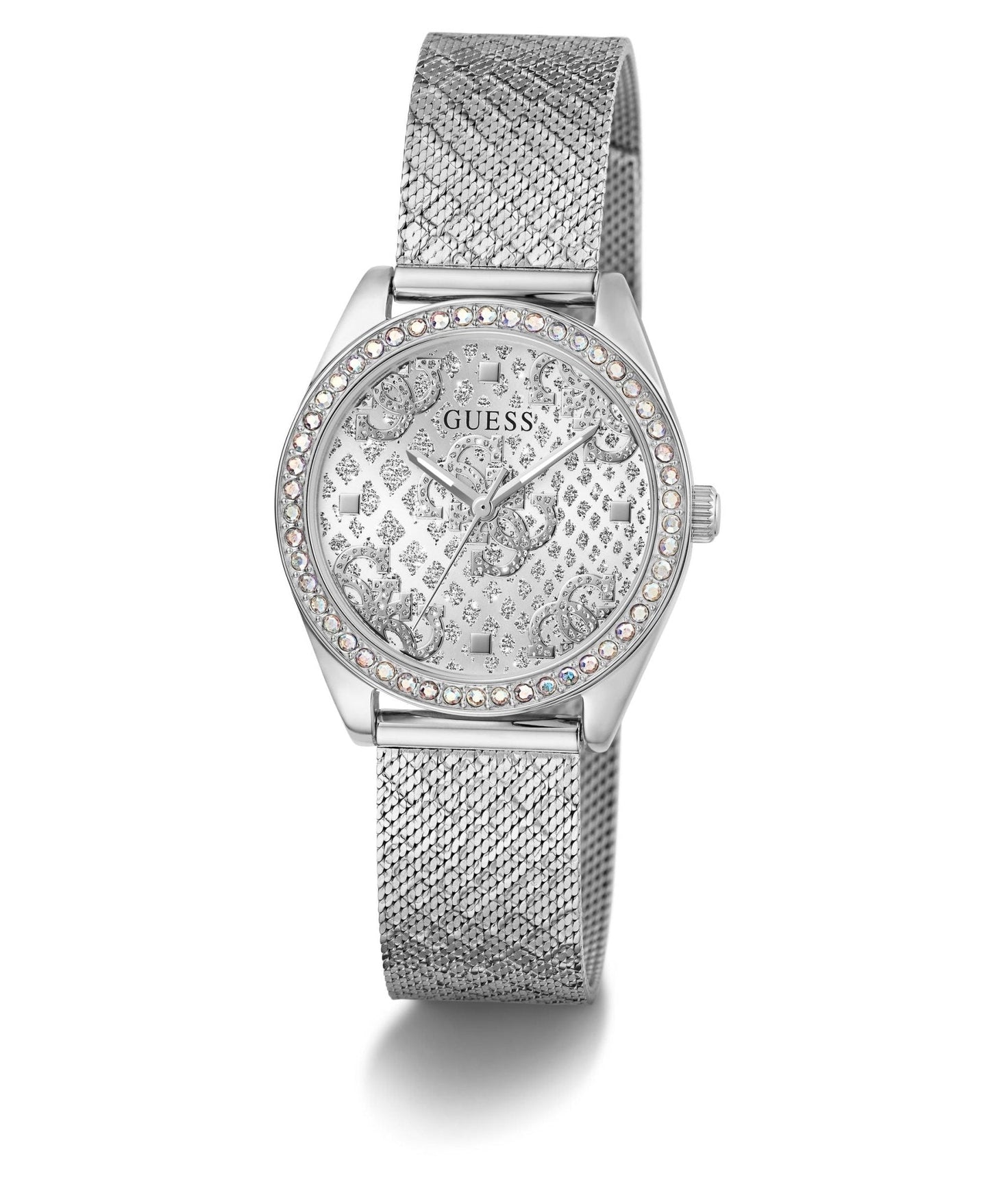 Ladies Boa Silver Tone Mesh Watch Gw0748l1