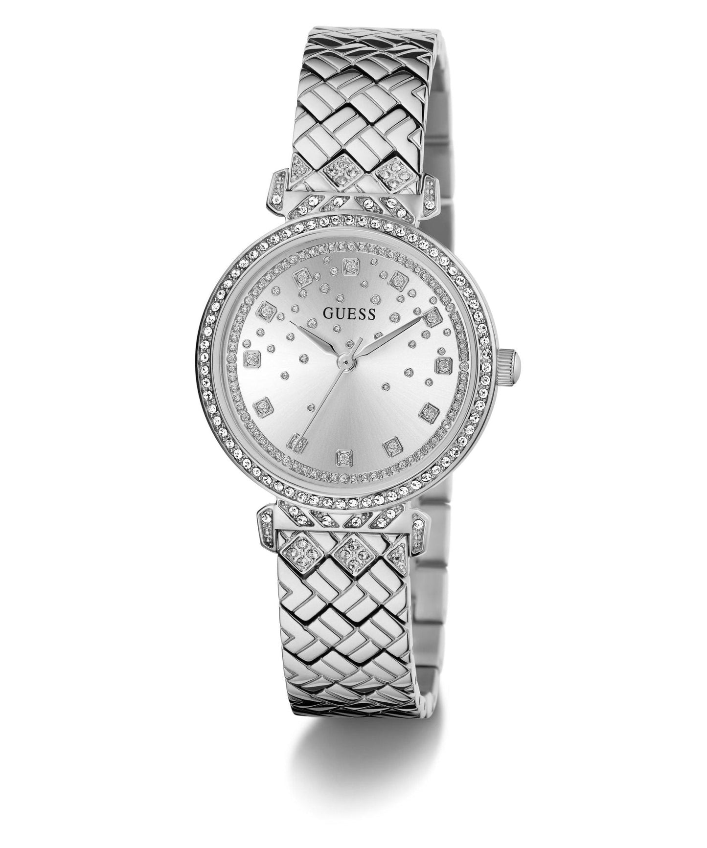 Ladies Enchantment Silver Tone Recycled Steel Watch Gw0763l1