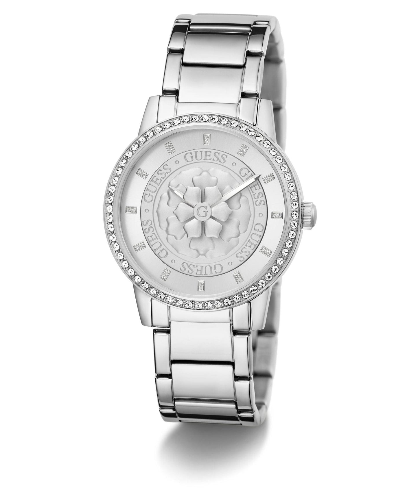 Ladies Petal Silver Tone Stainless Steel Watch Gw0747l1