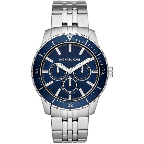 Michael Kors MK7153 Men's Cunningham Silver/Blue 44mm Watch