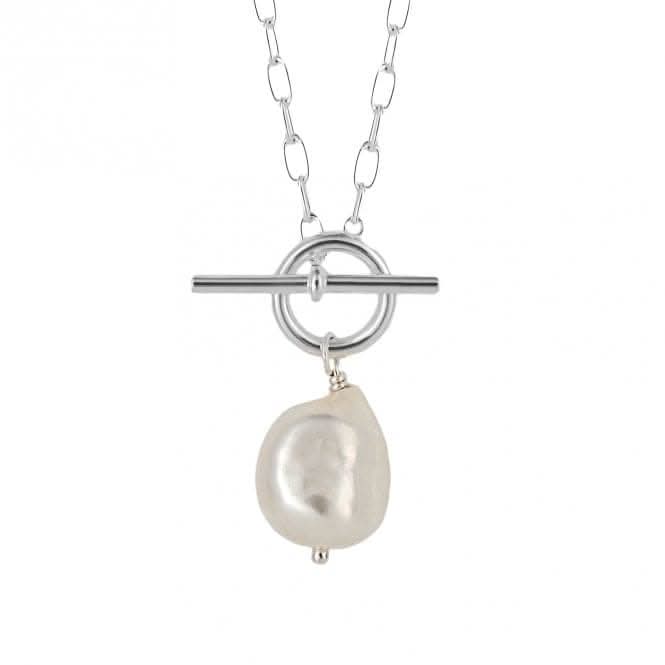 Pearl T-Bar Chain Necklace N4521W