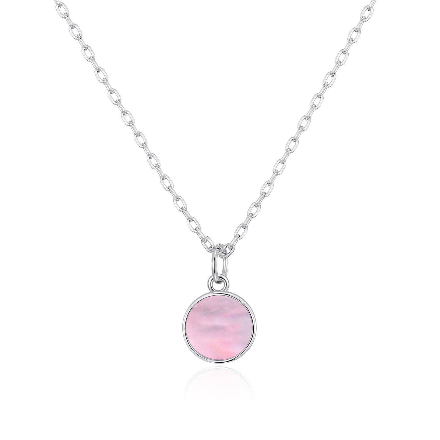 Pink Mother of Pearl Necklace with Quote Card