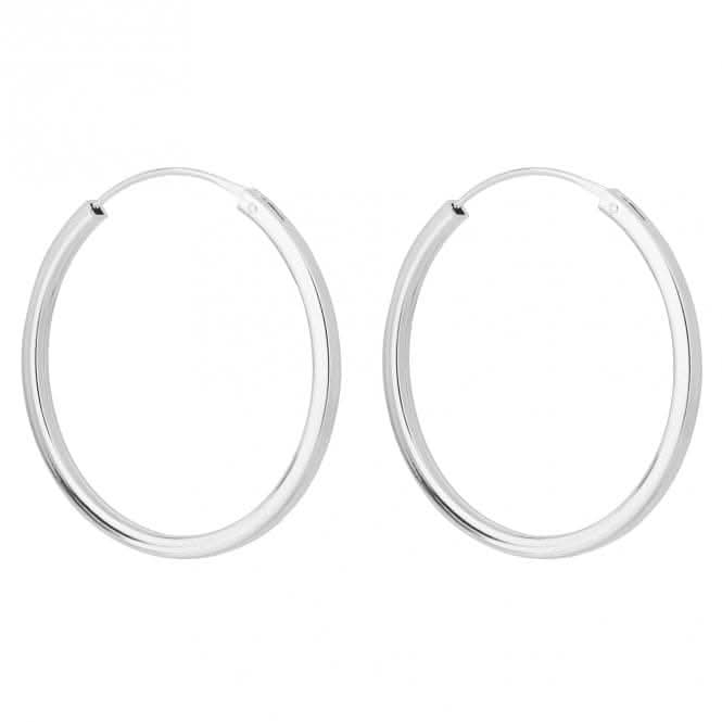 Plain Medium Square Cut Hoop Earrings E6283