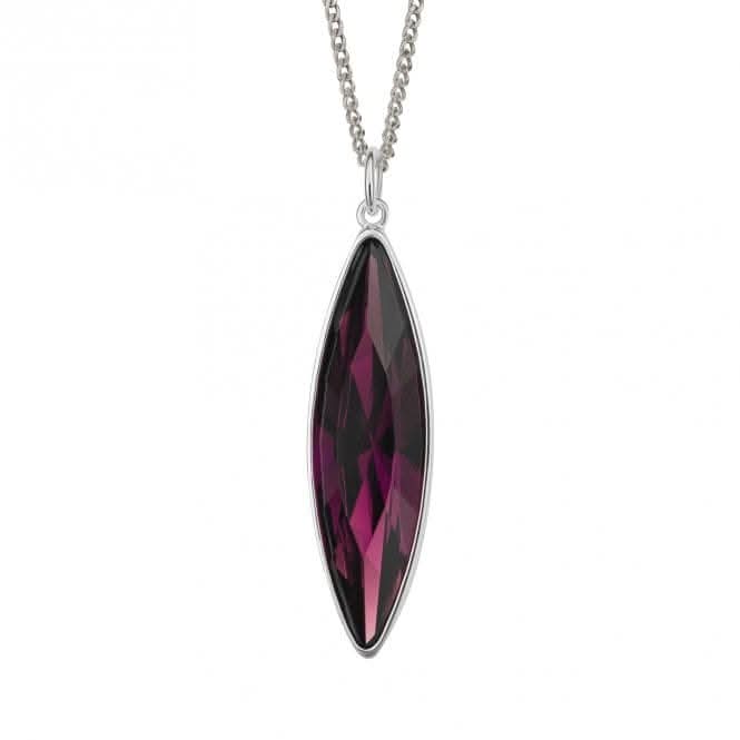 Preciosa Slim Navette Pendant In Silver P5248M