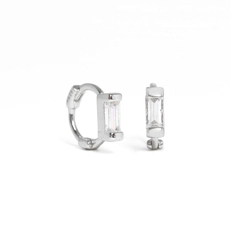 Silver Aime Hoops