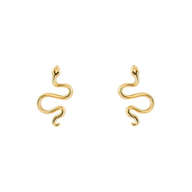 Snake Stud Gold Plated Earrings E6239