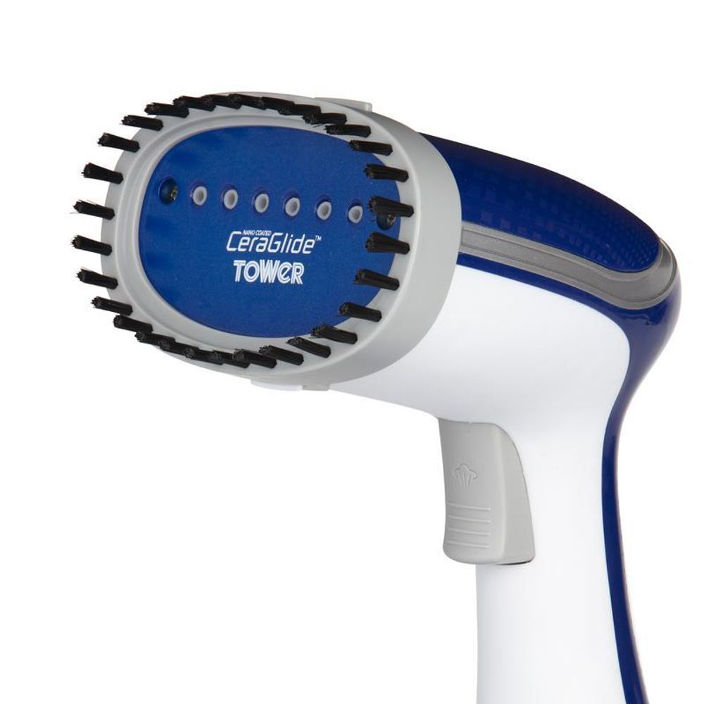 Tower Ceraglide Garment Steamer 1000W Blue and White - T22014BLU