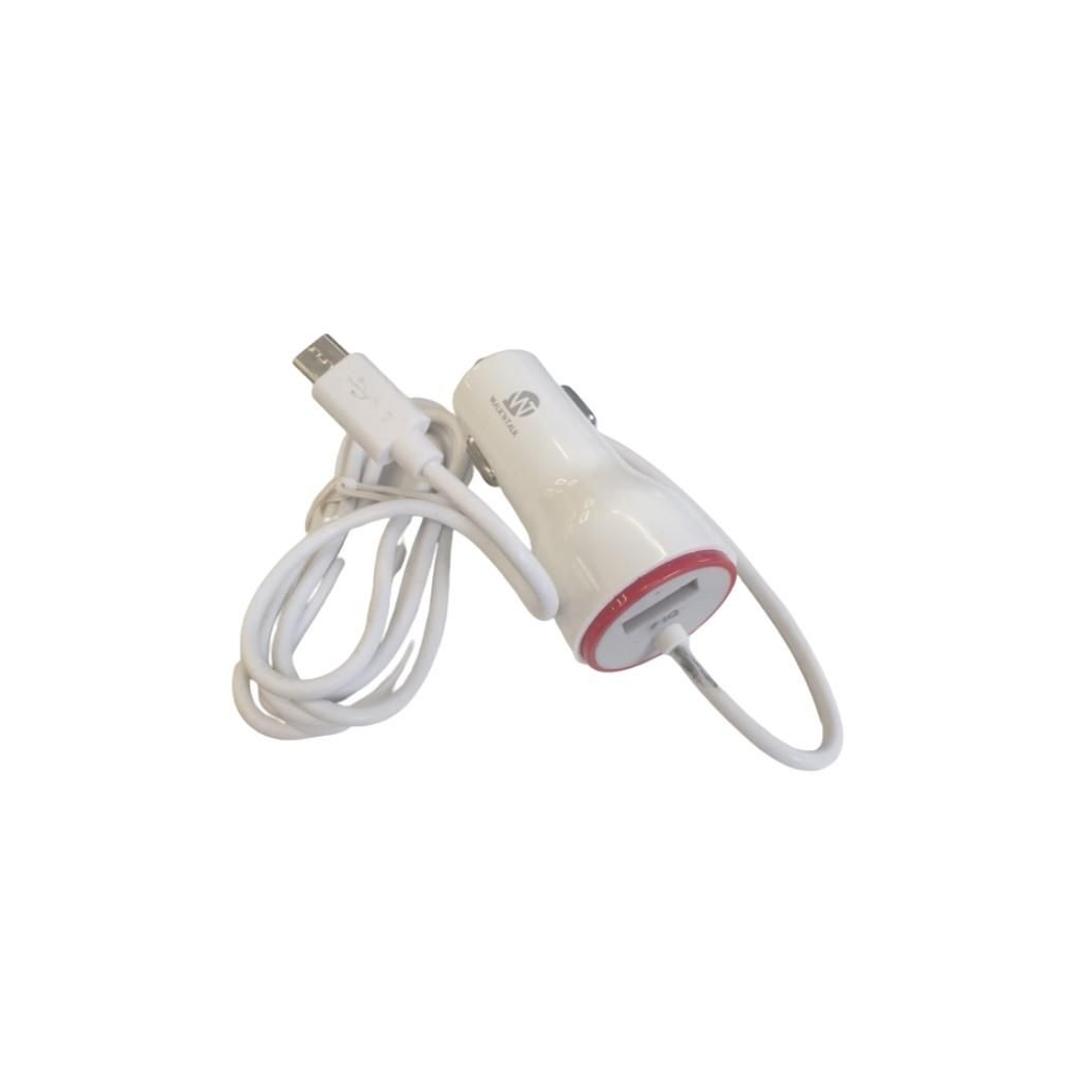 Car White Cigarette Lighter Adapter with USB Port Walk n Talk