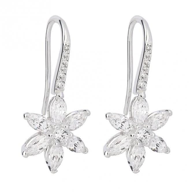 Zirconia Flower Earrings E6254C