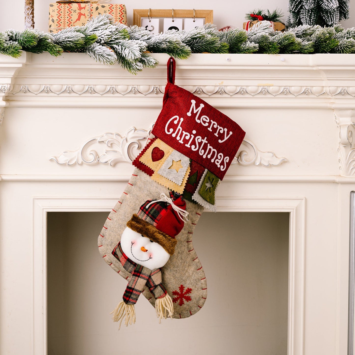 New Christmas Decorative Supplies High-end Cartoon Christmas Decorative Socks Pendant