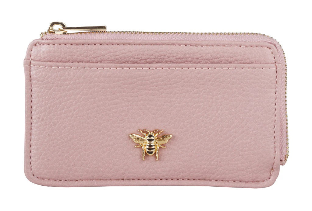 Alice Wheeler Bath Coin Purse – Luxury Vegan Leather Small Purse with Bee Charm
