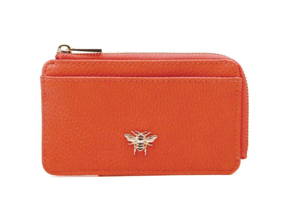 Alice Wheeler Bath Coin Purse – Luxury Vegan Leather Small Purse with Bee Charm