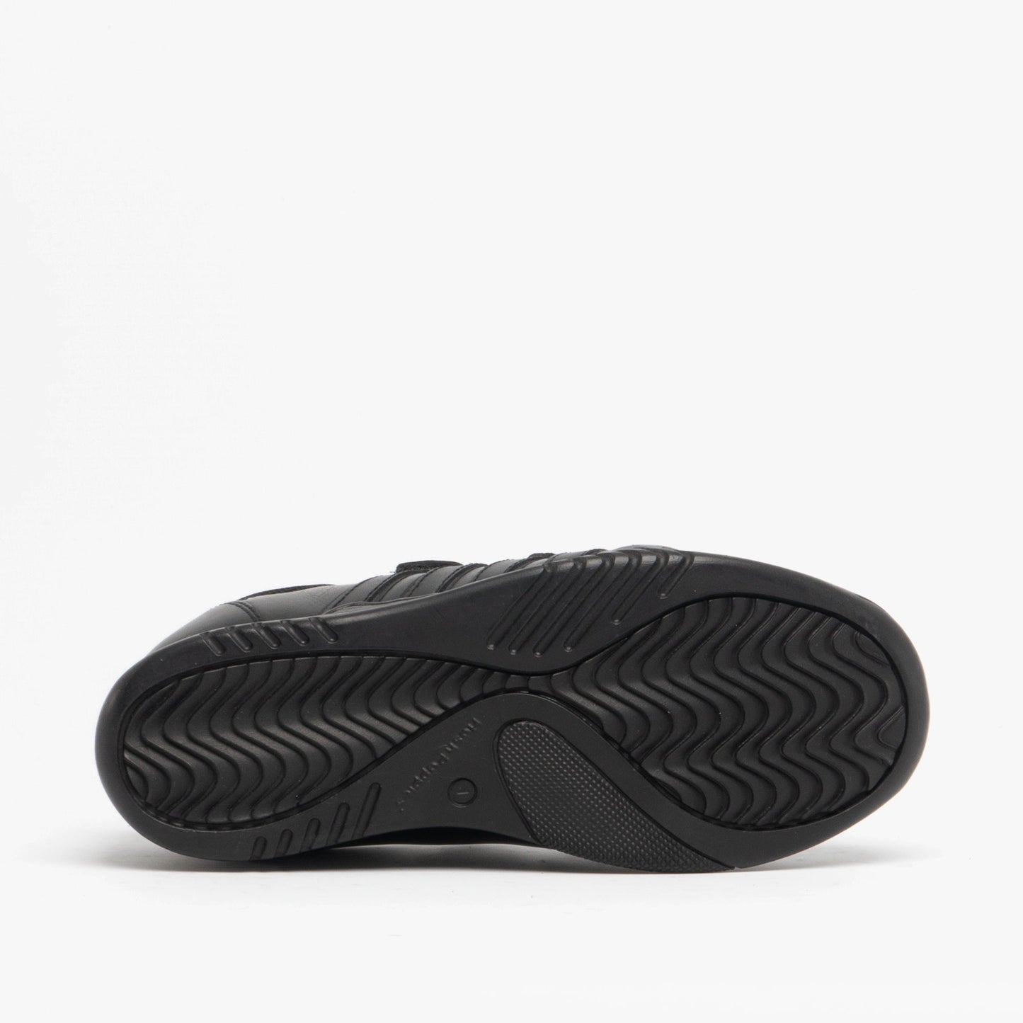Hush Puppies JOSH Boys Leather School Shoes Black