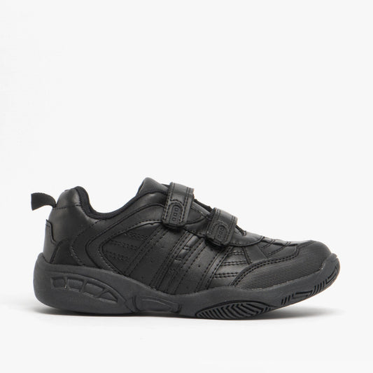 DEK FUSION Boys Kids Twin Touch Fasten School Trainers Black