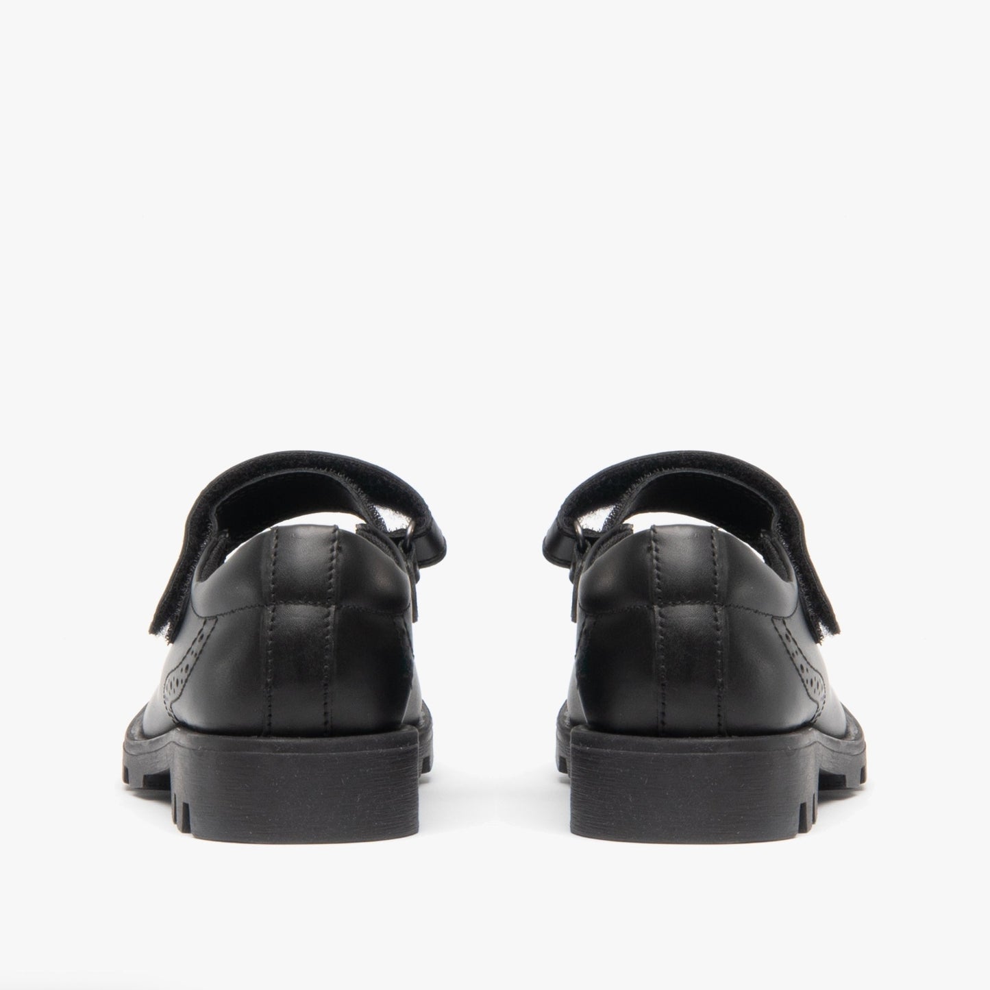Roamers SABINA Girls Leather Touch Fasten Mary Jane Shoes Black