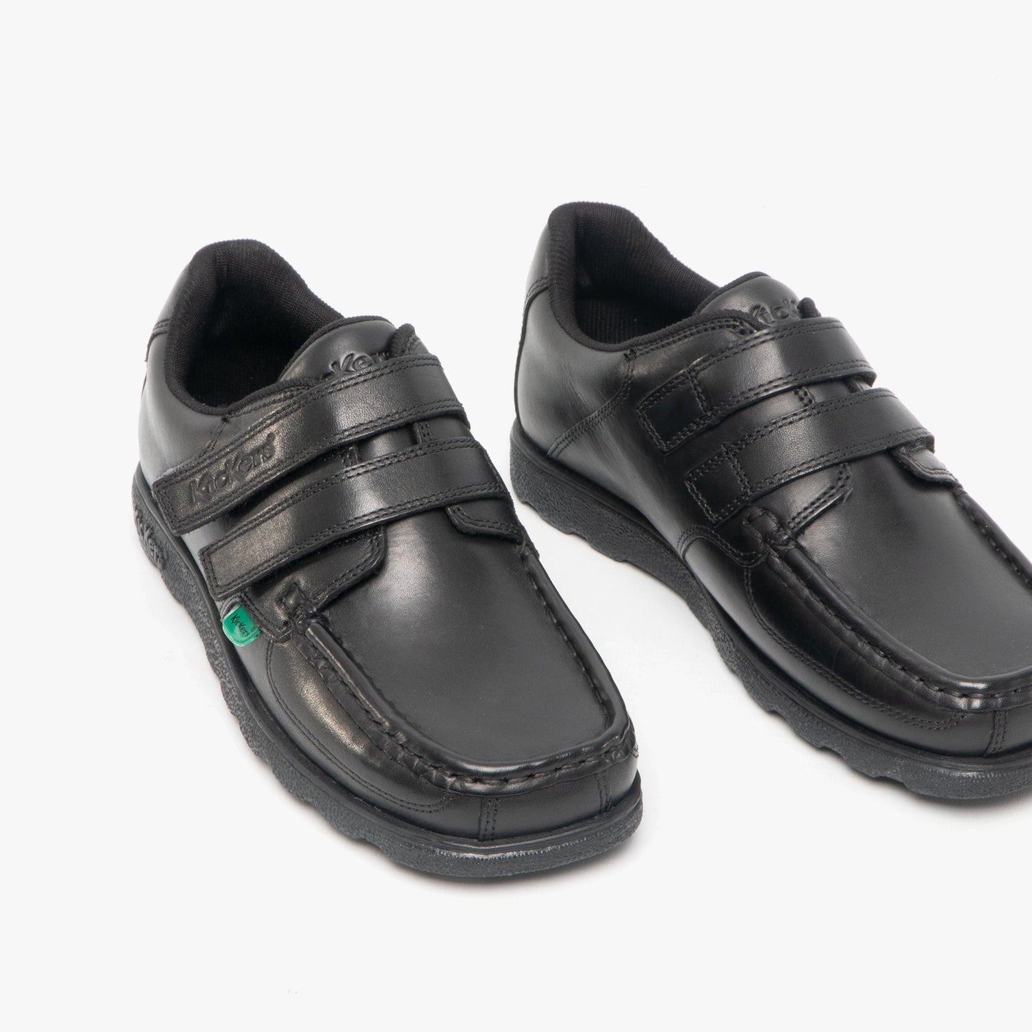 Kickers 114238 FRAGMA STRAP Boys School Shoes Black