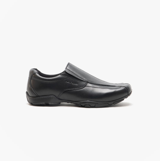 Hush Puppies ELIJAH Boys Leather School Shoes Black
