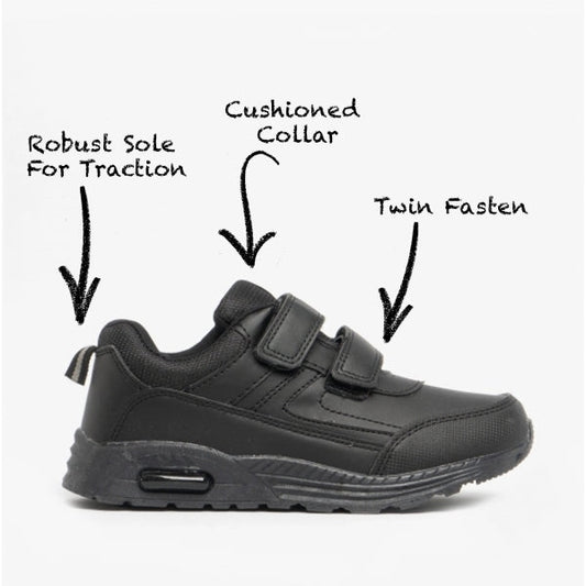 DEK FELIX II Boys School Trainers Black