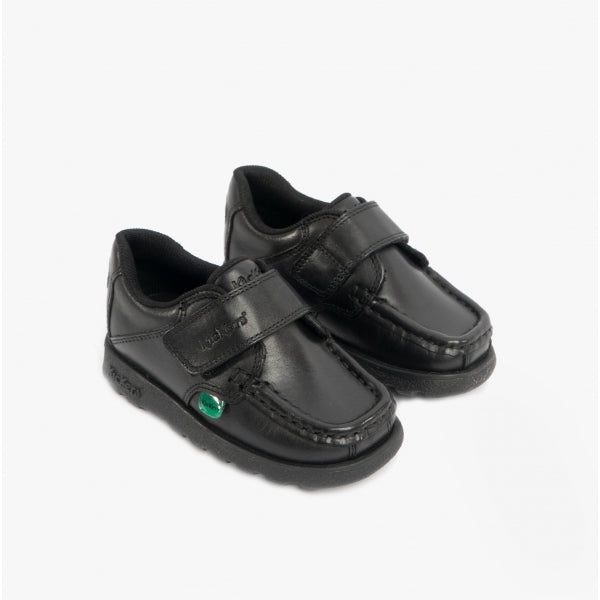 Kickers 114248 FRAGMA STRAP Boys School Shoes Black