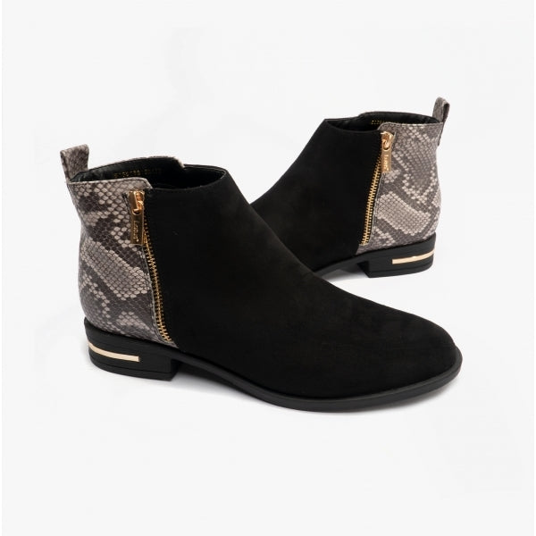 Lotus ANNEKA Womens Boots Black/Snake