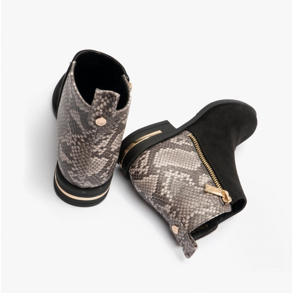 Lotus ANNEKA Womens Boots Black/Snake