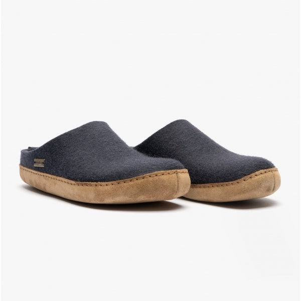 Haflinger EMIL'S TOFFEL Womens Wool Slippers Medium Blue
