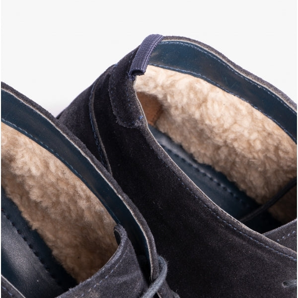 Popps COOPER Mens Desert Boots Navy