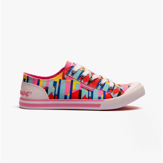 Rocket Dog JAZZIN Womens Trainers Pixel Pink Multi
