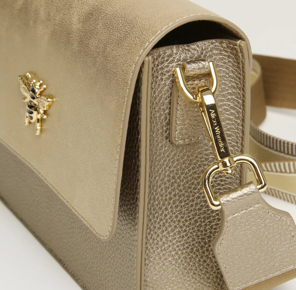 Alice Wheeler Highbury Crossbody Bag (Bronze, Teal & Leopard)