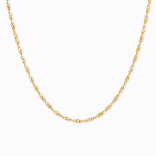 Twisted Chain Necklace in 18k Gold Vermeil