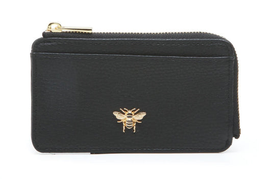 Alice Wheeler Bath Coin Purse – Luxury Vegan Leather Small Purse with Bee Charm