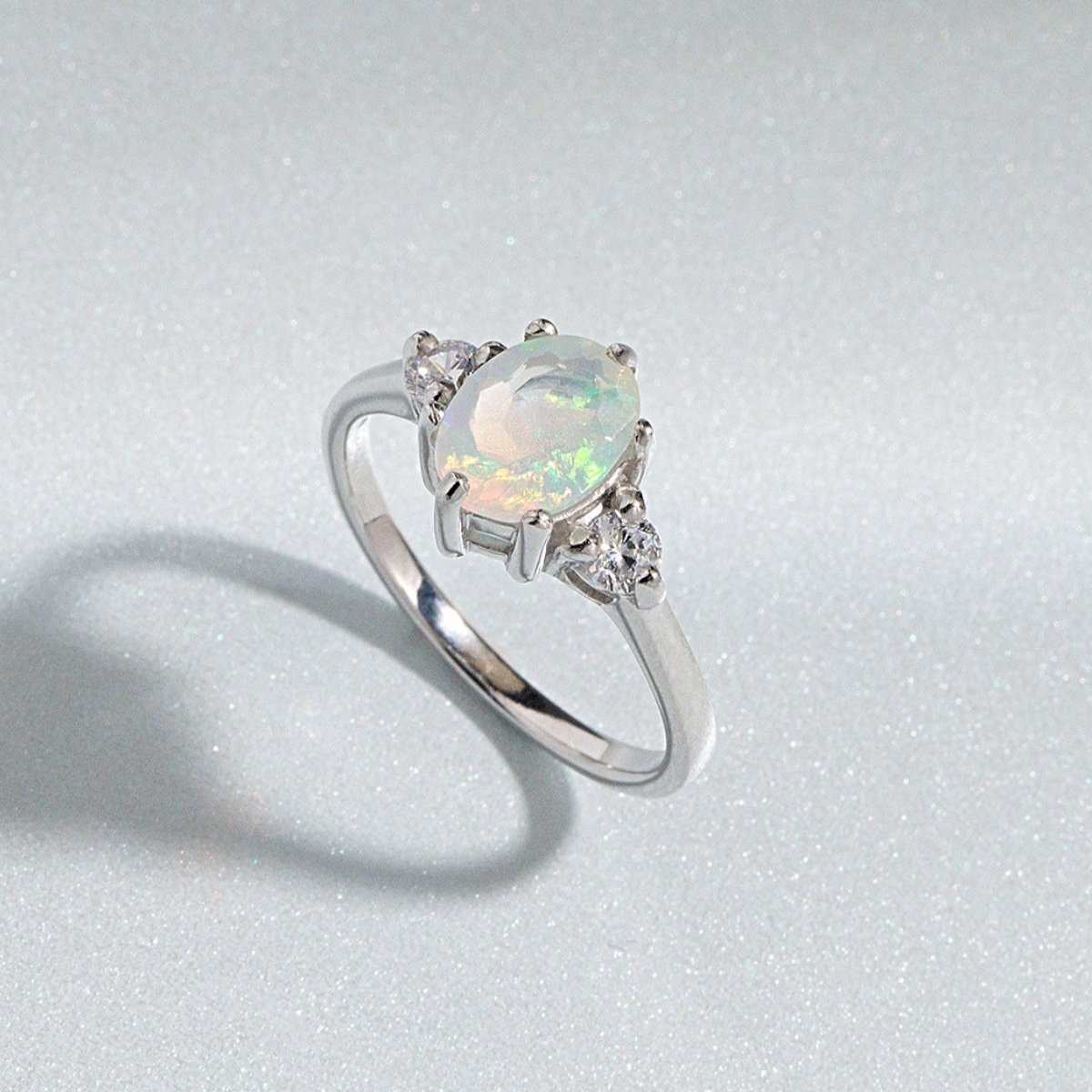 Opal Ring in Sterling Silver