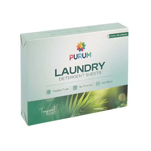 Purum Tropical Scented Eco-Friendly Laundry Detergent Sheets - 64 Pack