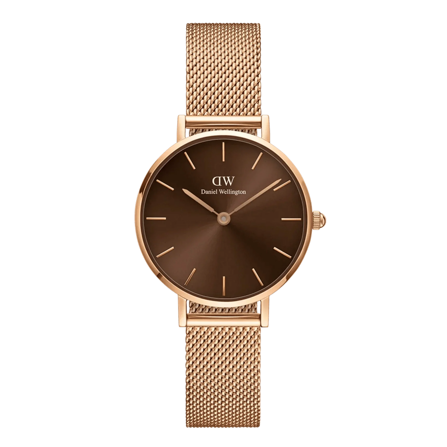 Daniel Wellington Ladies Rose Gold Petite Amber Watch Dw00100477