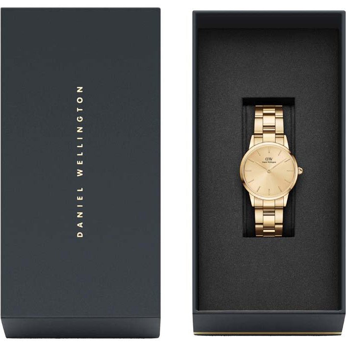 Daniel Wellington Ladies Gold Iconic Link Unitone Watch Dw00100403