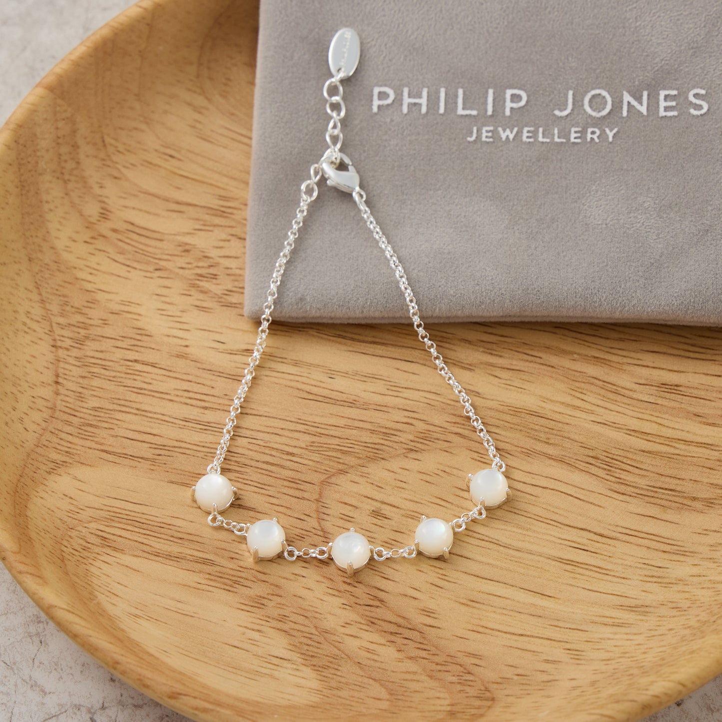 Mother of Pearl Gemstone Bracelet with Quote Card