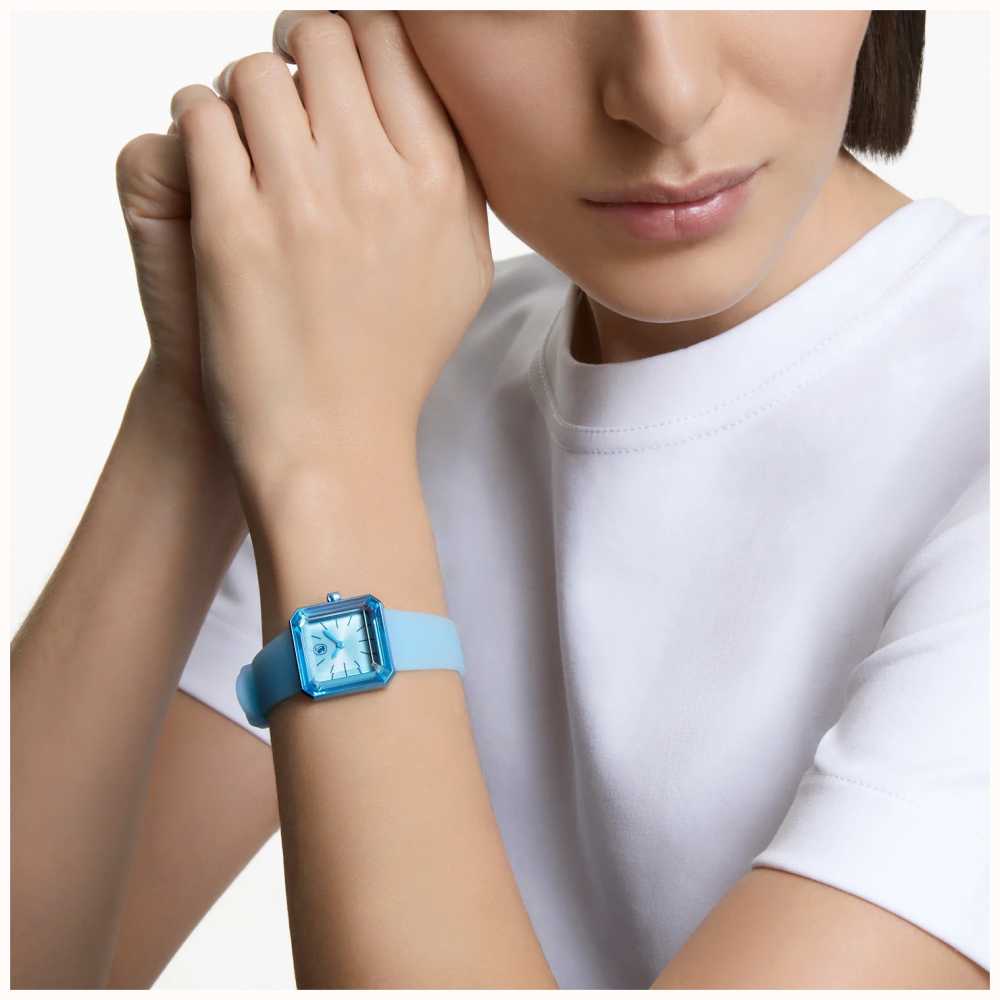 Swarovski Watch Lucent With Silicone Strap Blue 5624385