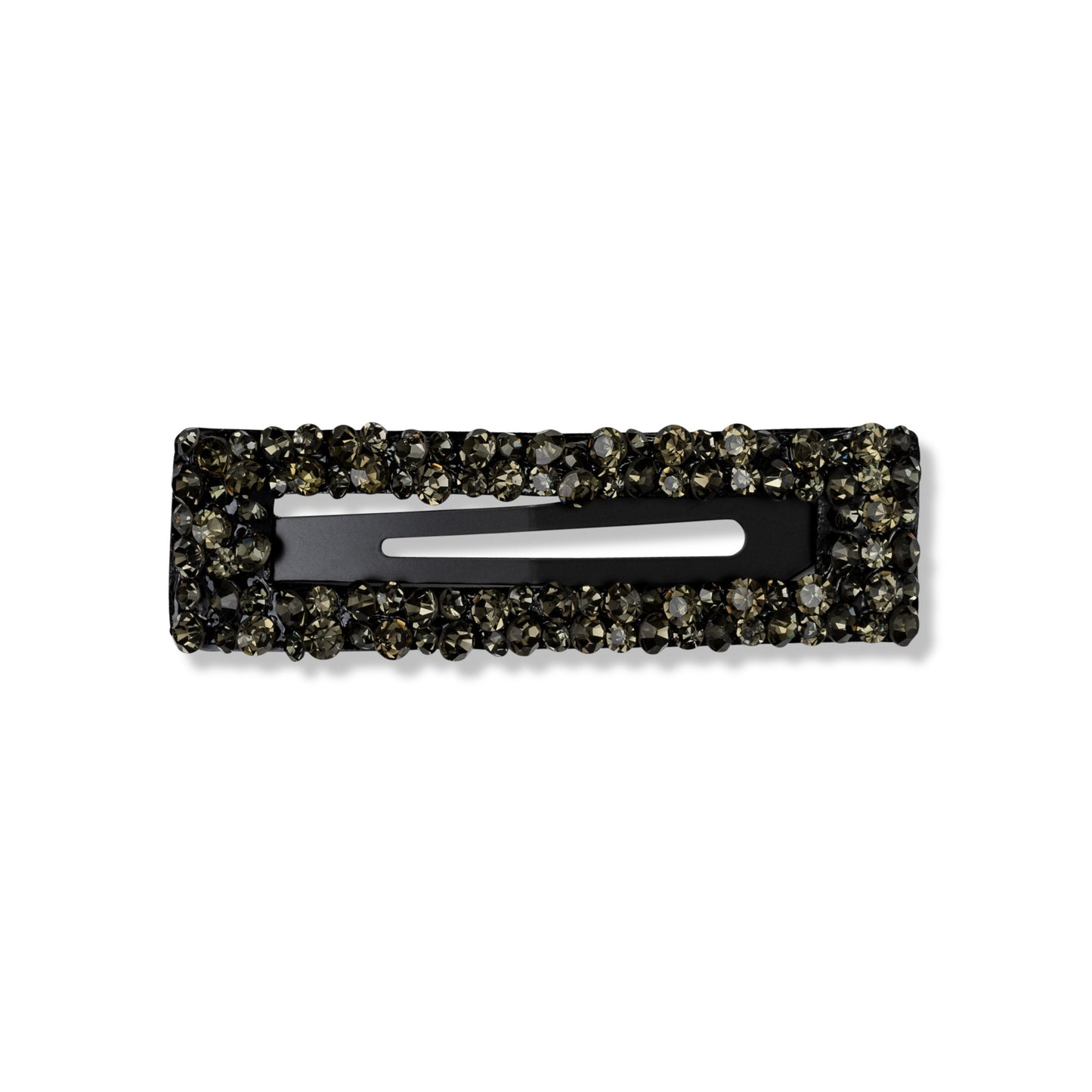 Rawr Rectangle Rhinestone Slide - Black
