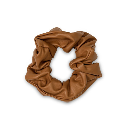Rawr Leather Look Scrunchie - Tan