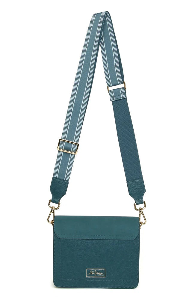 Alice Wheeler Highbury Crossbody Bag (Bronze, Teal & Leopard)