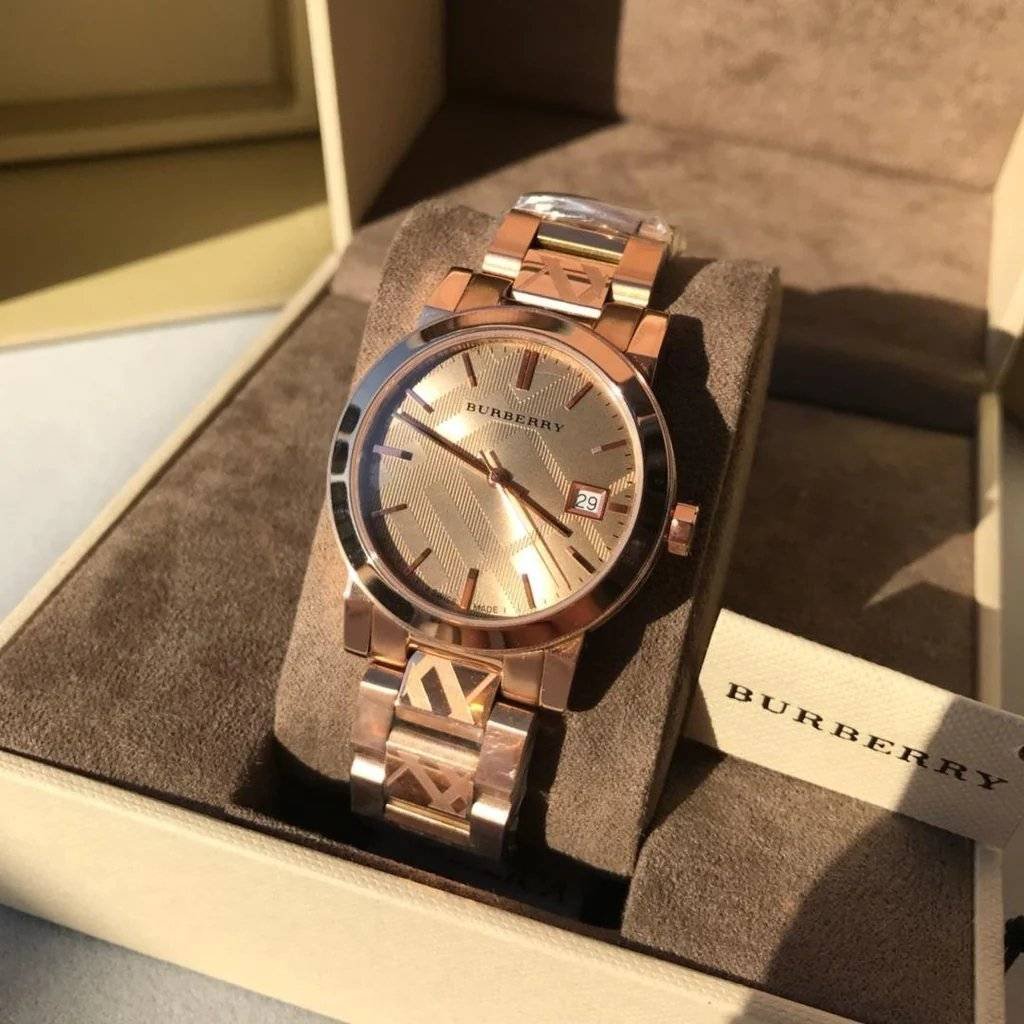 Burberry BU9146 Ladies 34mm Rose Gold