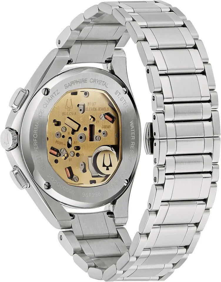 Bulova Curv Mens Grey Watch 96a298