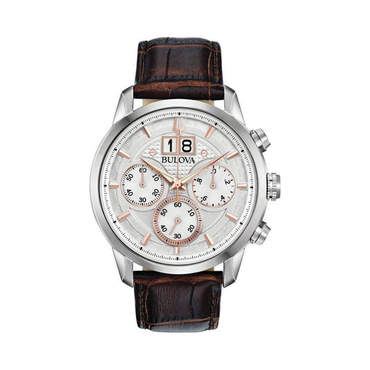 Bulova Classic Mens White Watch 96b309
