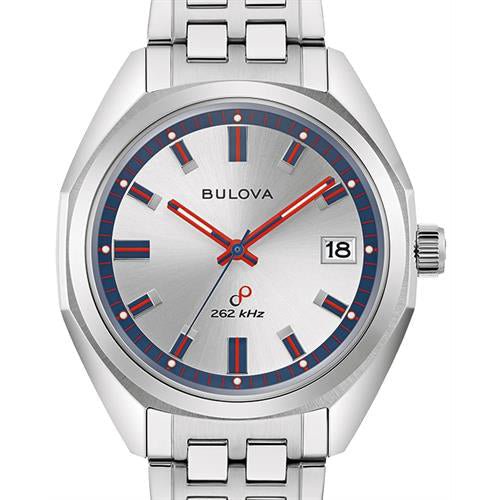 Bulova Jet Star Automatic Mens Silver Watch 96k112