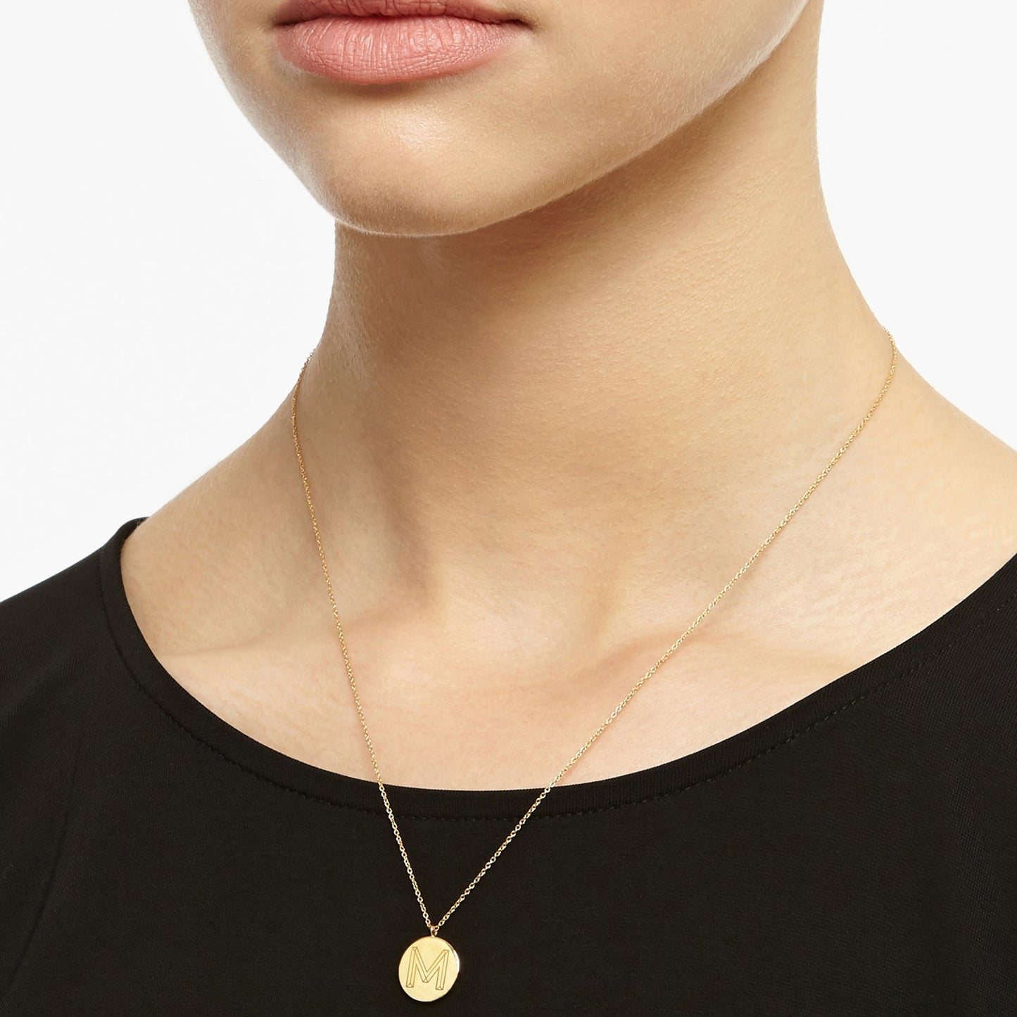 Facett Initial C Pendant - Gold
