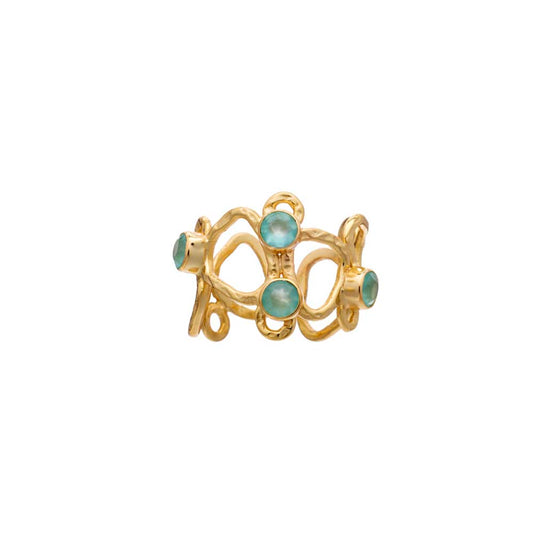 Thalia Adjustable Gemstone Ring: Pariba Onyx